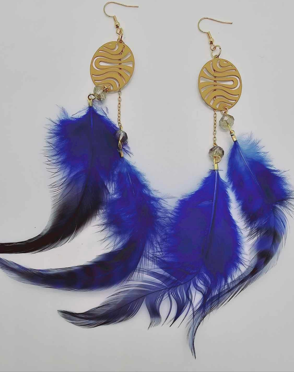 Blue feather Earrings (BBW 1444)