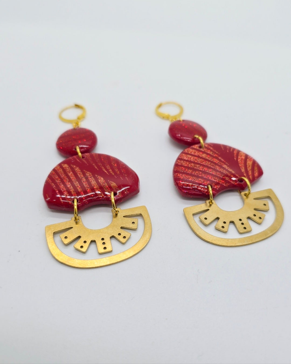 Red Clay Earrings (Gold Rush 1398)