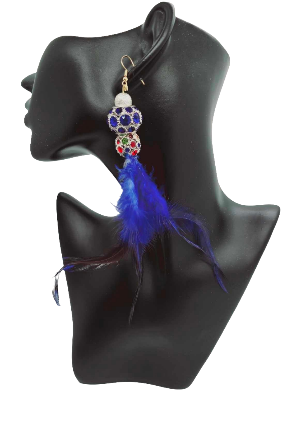 Blue pave feather Earrings (BBW 1441)