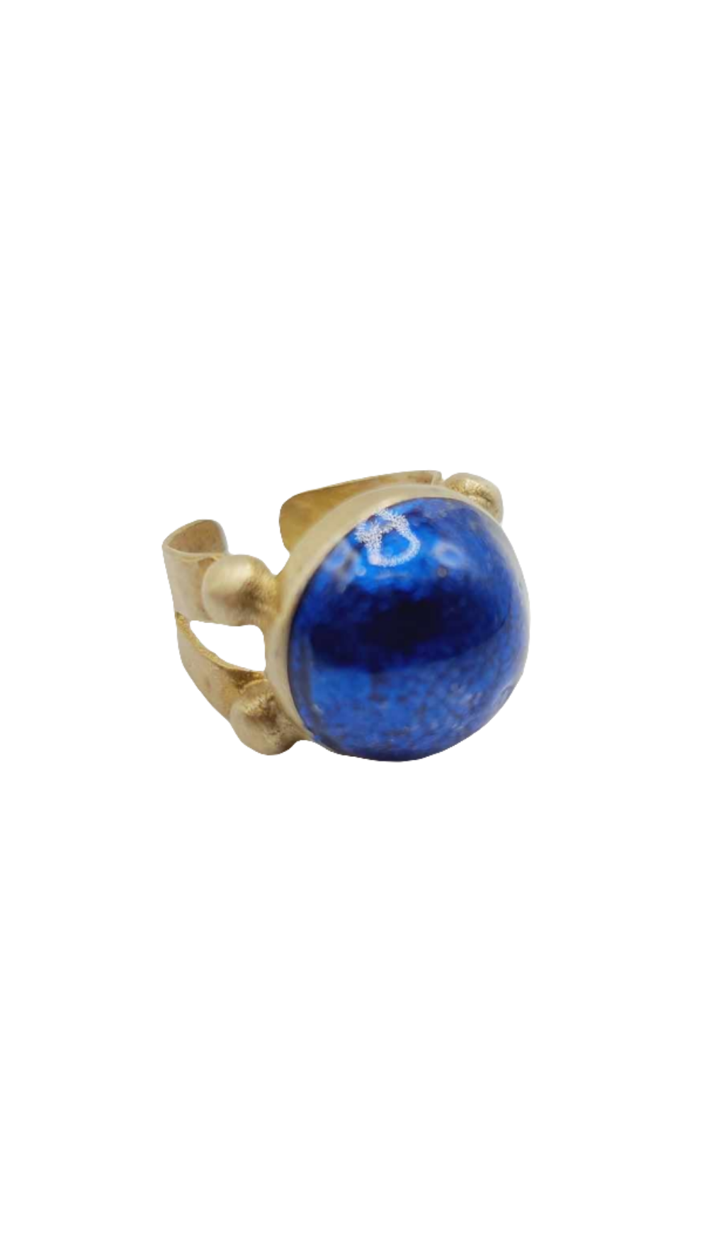 Brass blue clay Ring (Bracelet 1402)