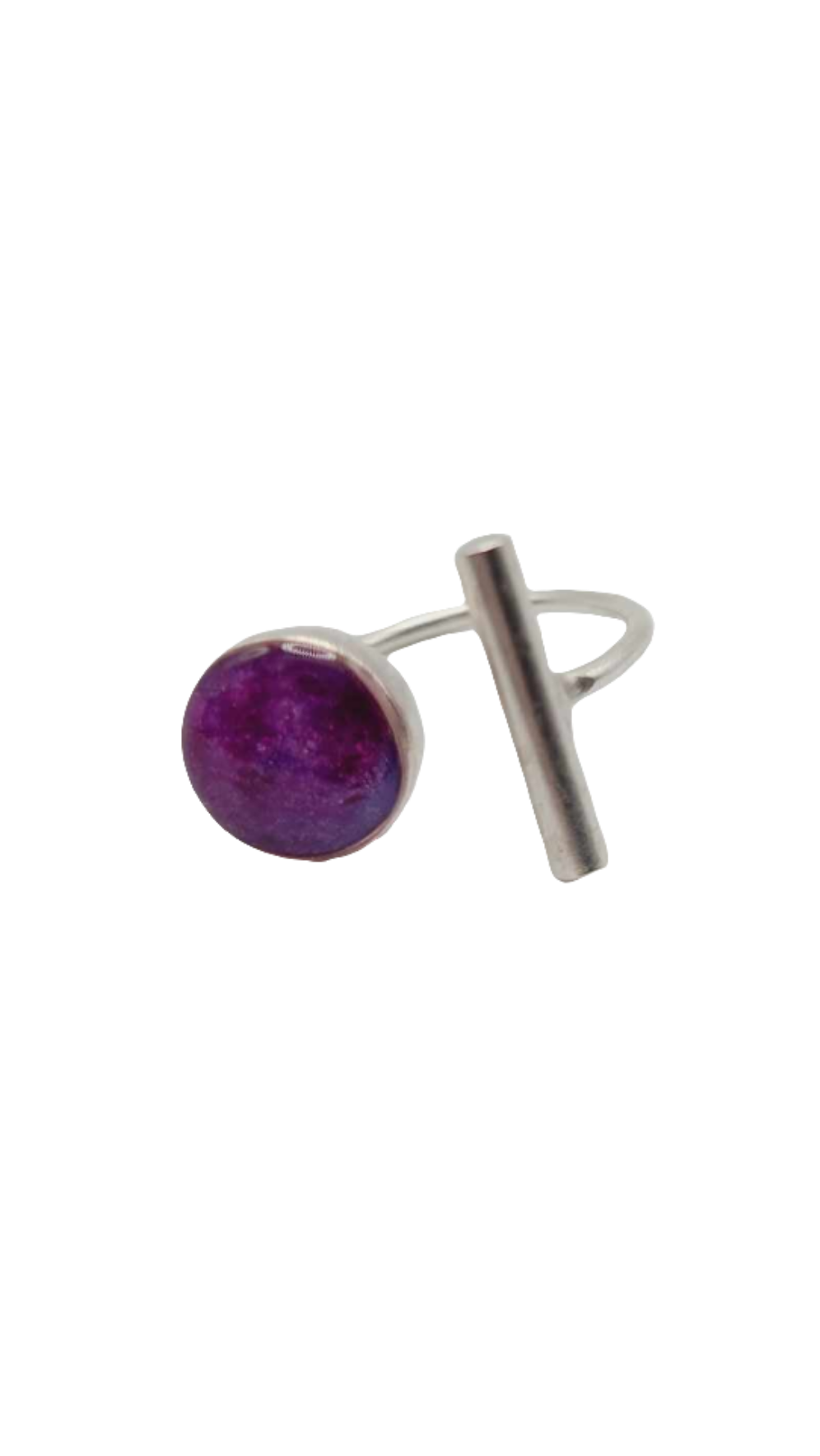 Silver brass purple Ring (Bracelet 1362)