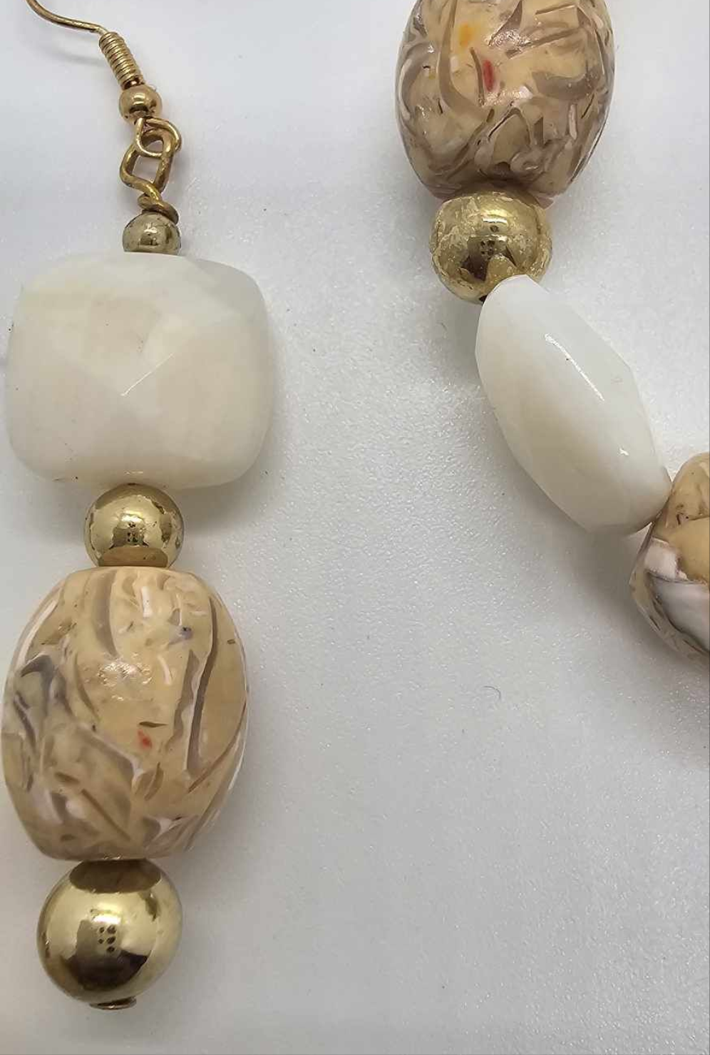 Mother of Peral and Quartz Bracelet and Earring set (Ethnix 1477)