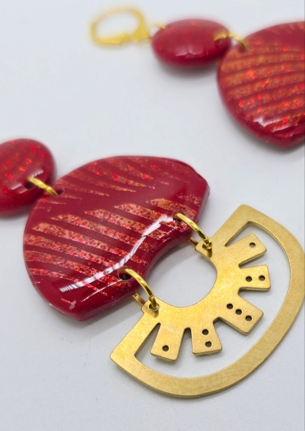 Red Clay Earrings (Gold Rush 1398)