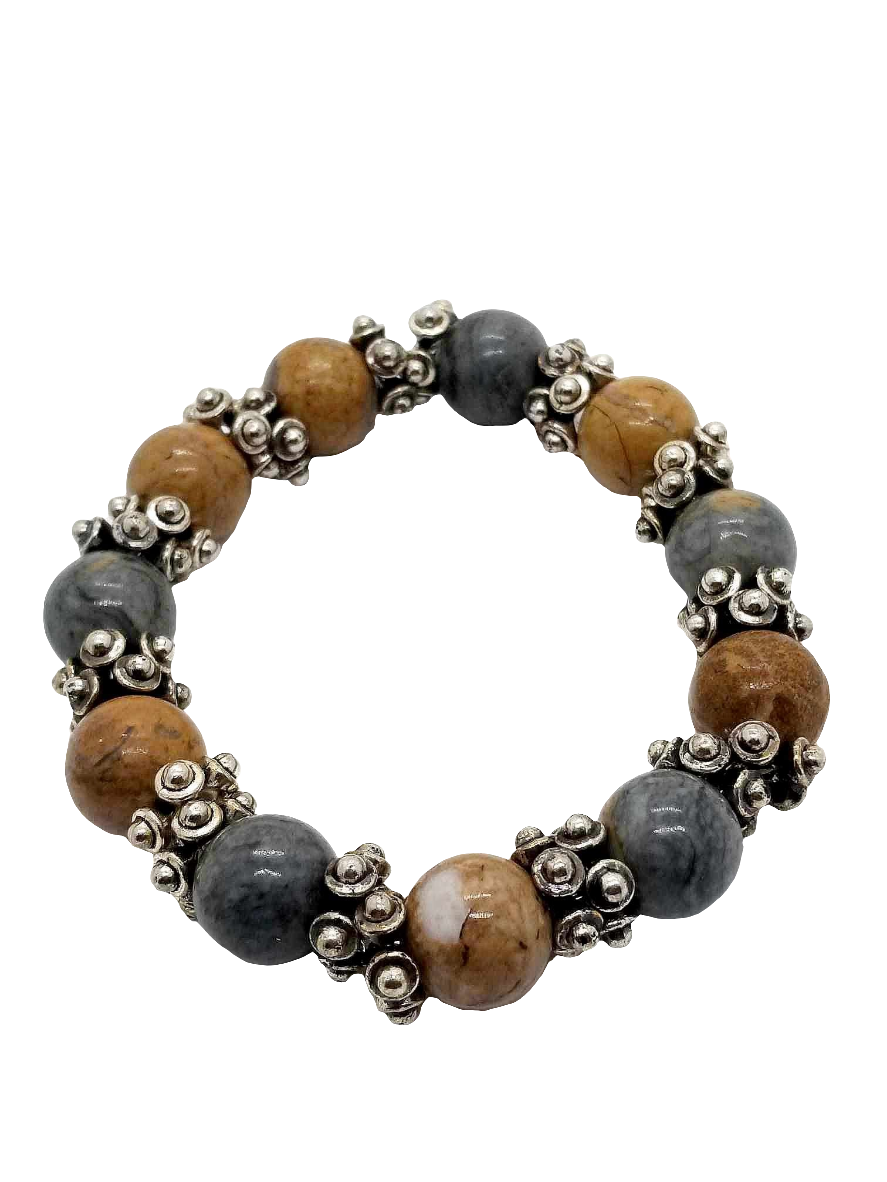 Jasper and silver bracelet (Bracelet 1133)