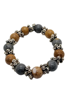 Jasper and silver bracelet (Bracelet 1133)