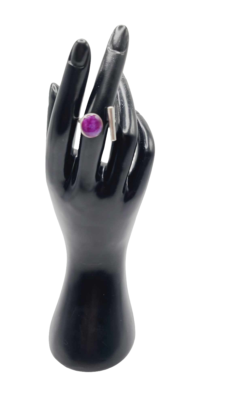 Silver brass purple Ring (Bracelet 1362)