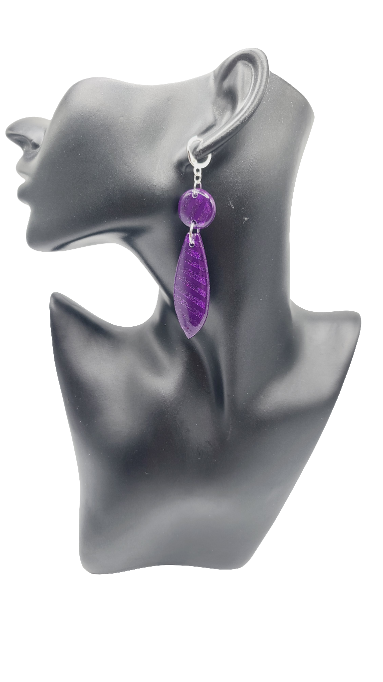 Purple Clay Earrings (Savage 1380)