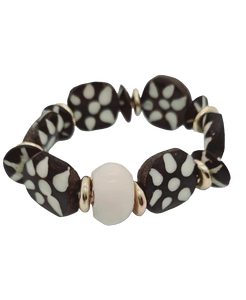 Black and White batik Bracelet (Bracelet 1337)