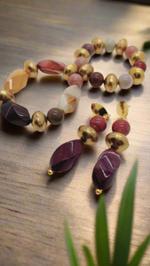Jasper Bracelet and earrings set (Gold Rush 1312)