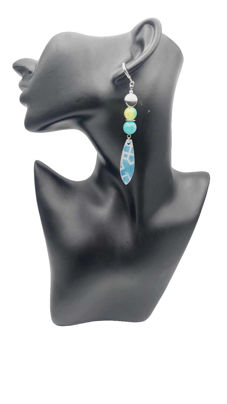 Turquoise clay Earrings (Savage 1500)