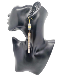Grey and gold earrings! (Gold Rush 1224)