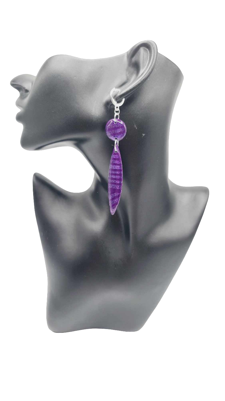 Purple clay Earrings (Savage 1397)