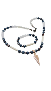 Rain Flower Stones Beaded Necklace set! (1249 Influencer)