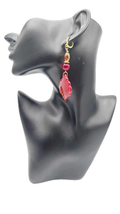 Red clay Earrings (Gold Rush 1396)