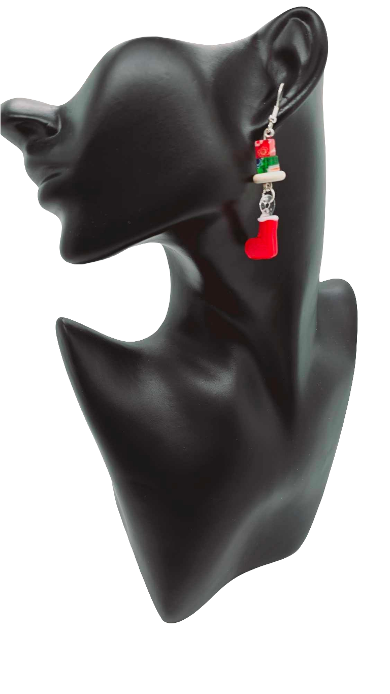 Holiday stocking Earrings (Short 1454)