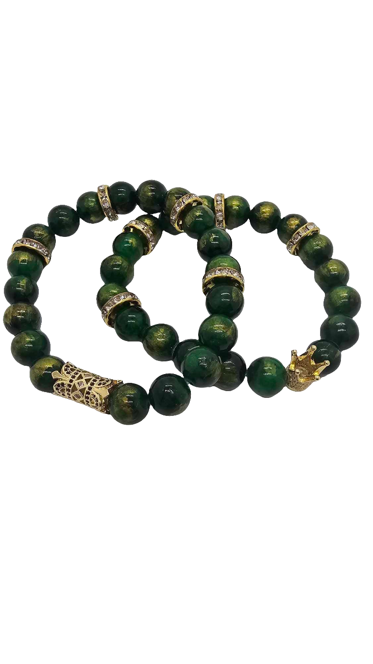 Green and gold Bracelet (Bracelet 1487)