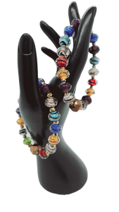 Multi colored glass Bracelet set (Bracelet 1336)