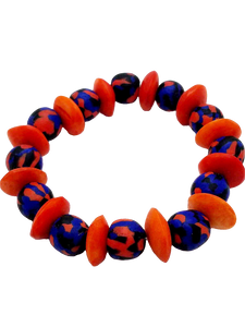 Orange and blue bracelet (Bracelet 1136)