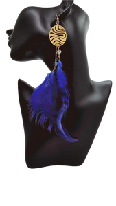 Blue feather Earrings (BBW 1444)