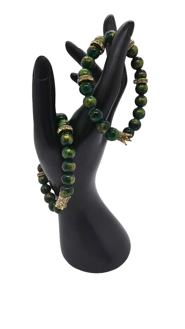 Green and gold Bracelet (Bracelet 1487)