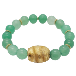 Seafoam green and brass bracelet (Bracelet 878)