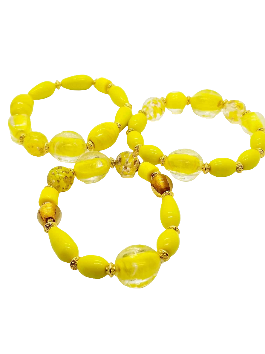 Yellow beaded bracelets (Bracelet 1126)