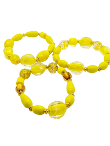 Yellow beaded bracelets (Bracelet 1126)