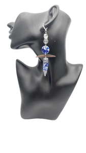 Blue and silver clay Earrings (Savage 1497)