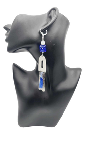 Silver and blue Earrings (Savage 1505)