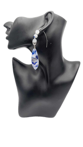 Blue silver clay Earrings (Savage 1499)