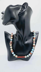 Sky Blue Jasper necklace set! (1260 Influencer)