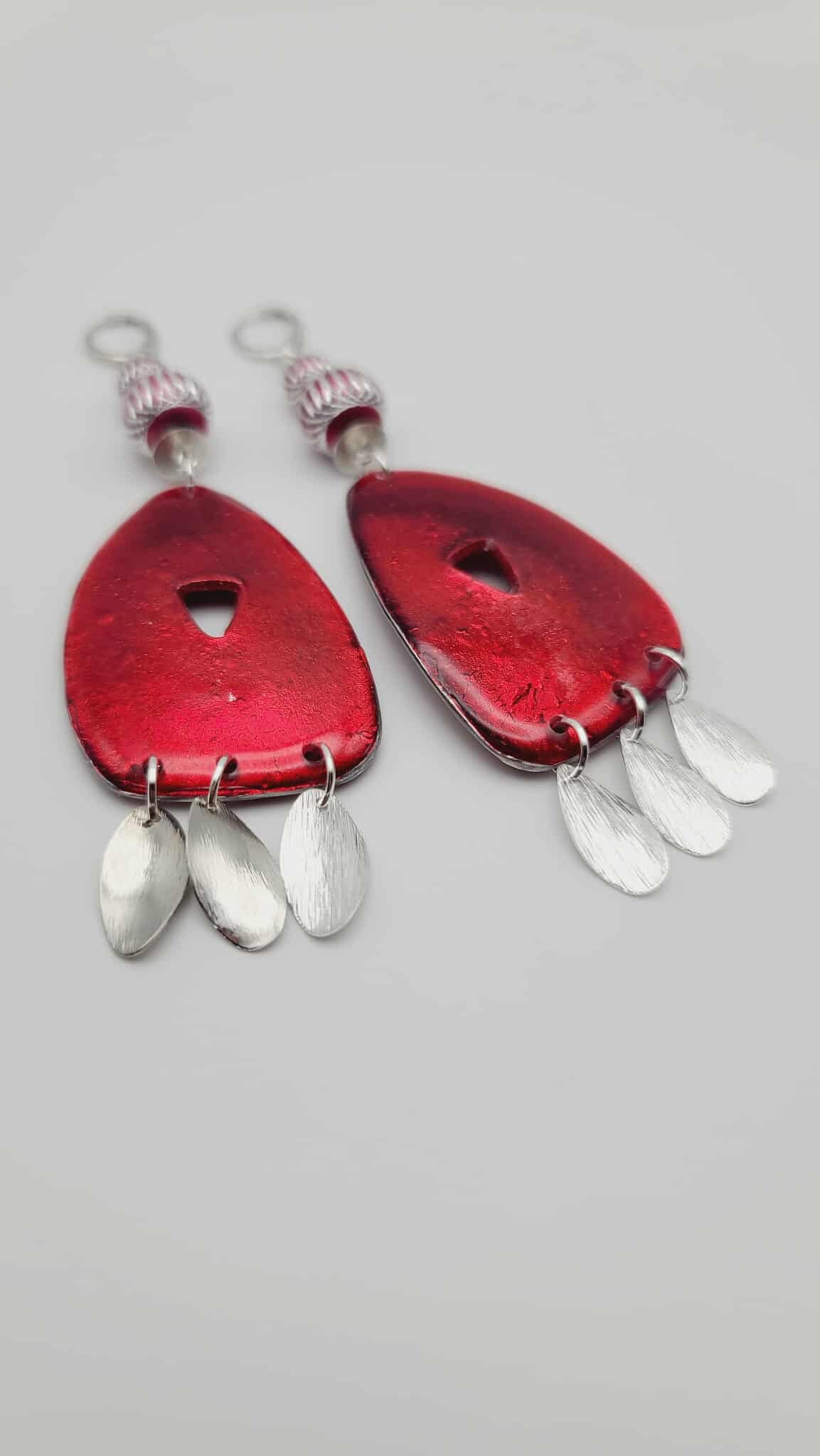 Ember Veil Drop Earrings (Mosaic 1721)