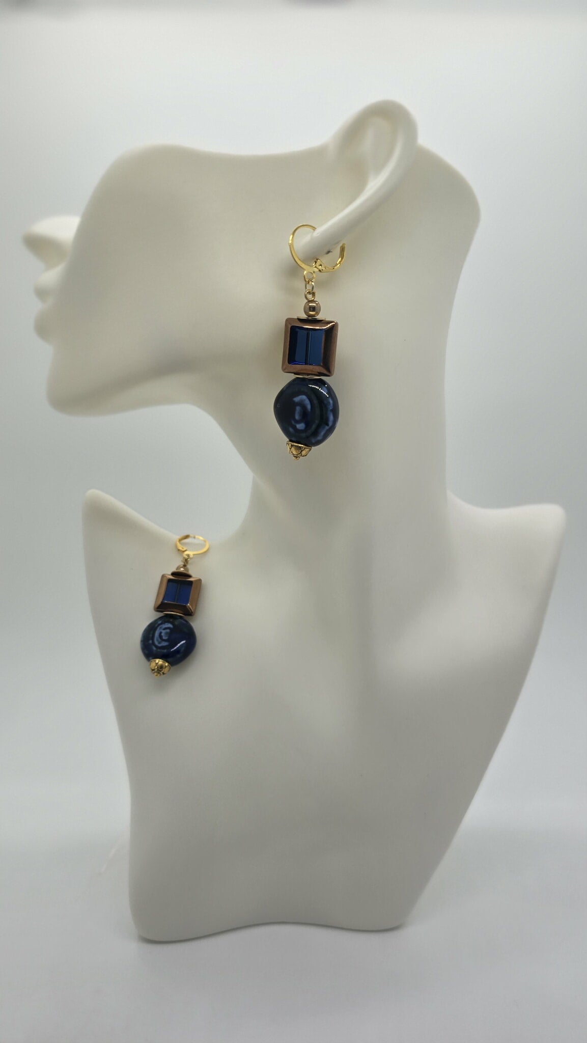 Indigo Orbit Drop Earrings (Short 1664)