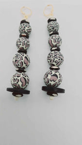 Animal print dangle Earrings (Ethnix 1330)