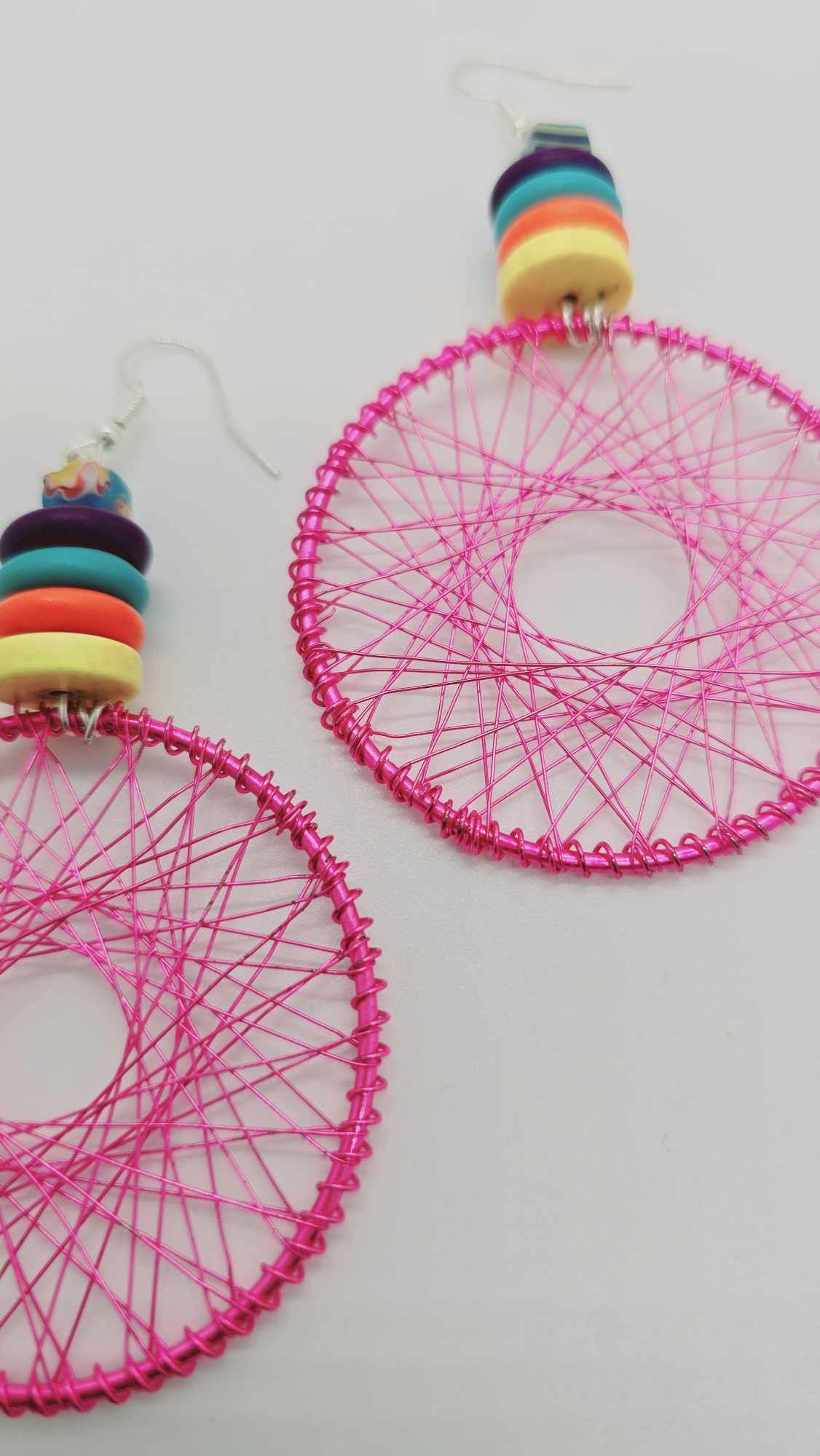 Hot pink Earrings (Short 1461)