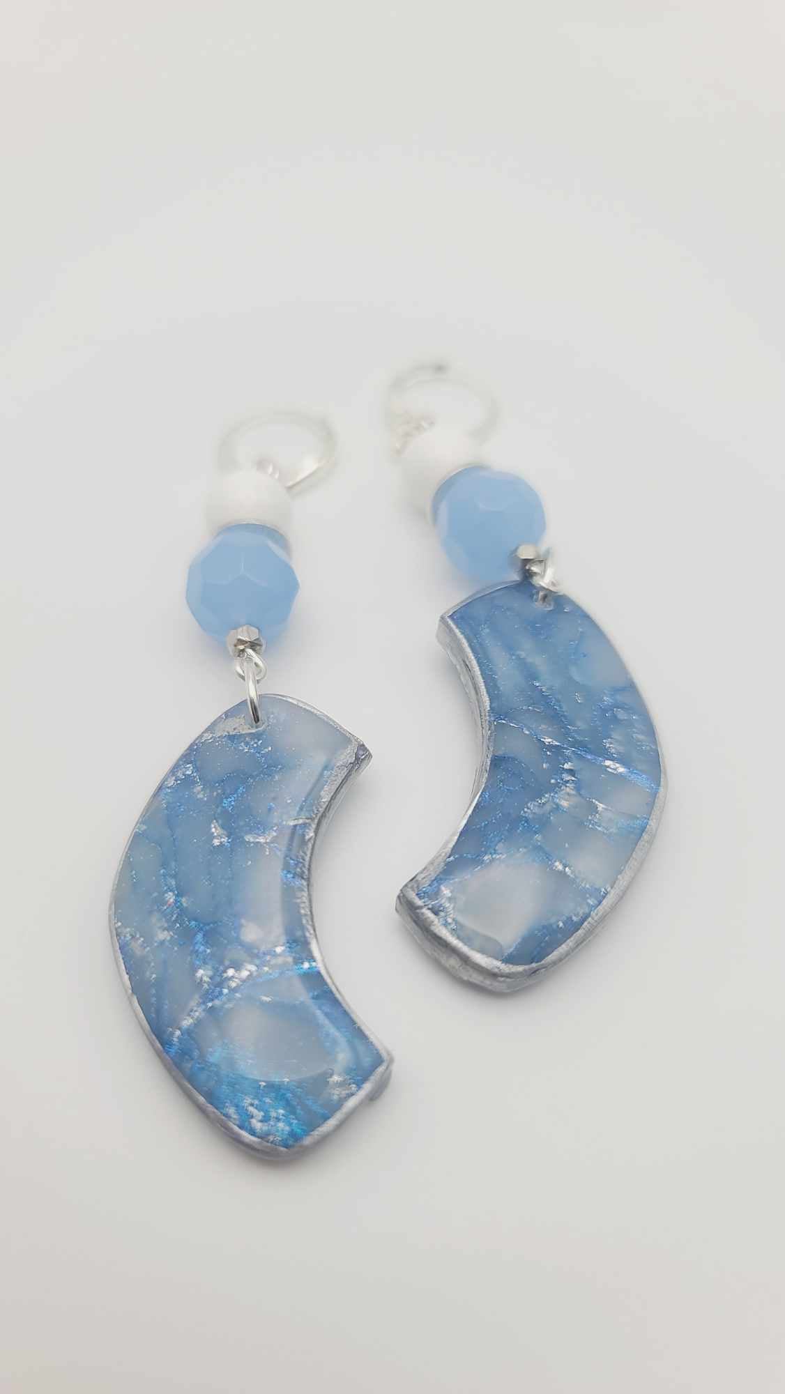 Periwinkle blue clay Earrings (Savage 1501)