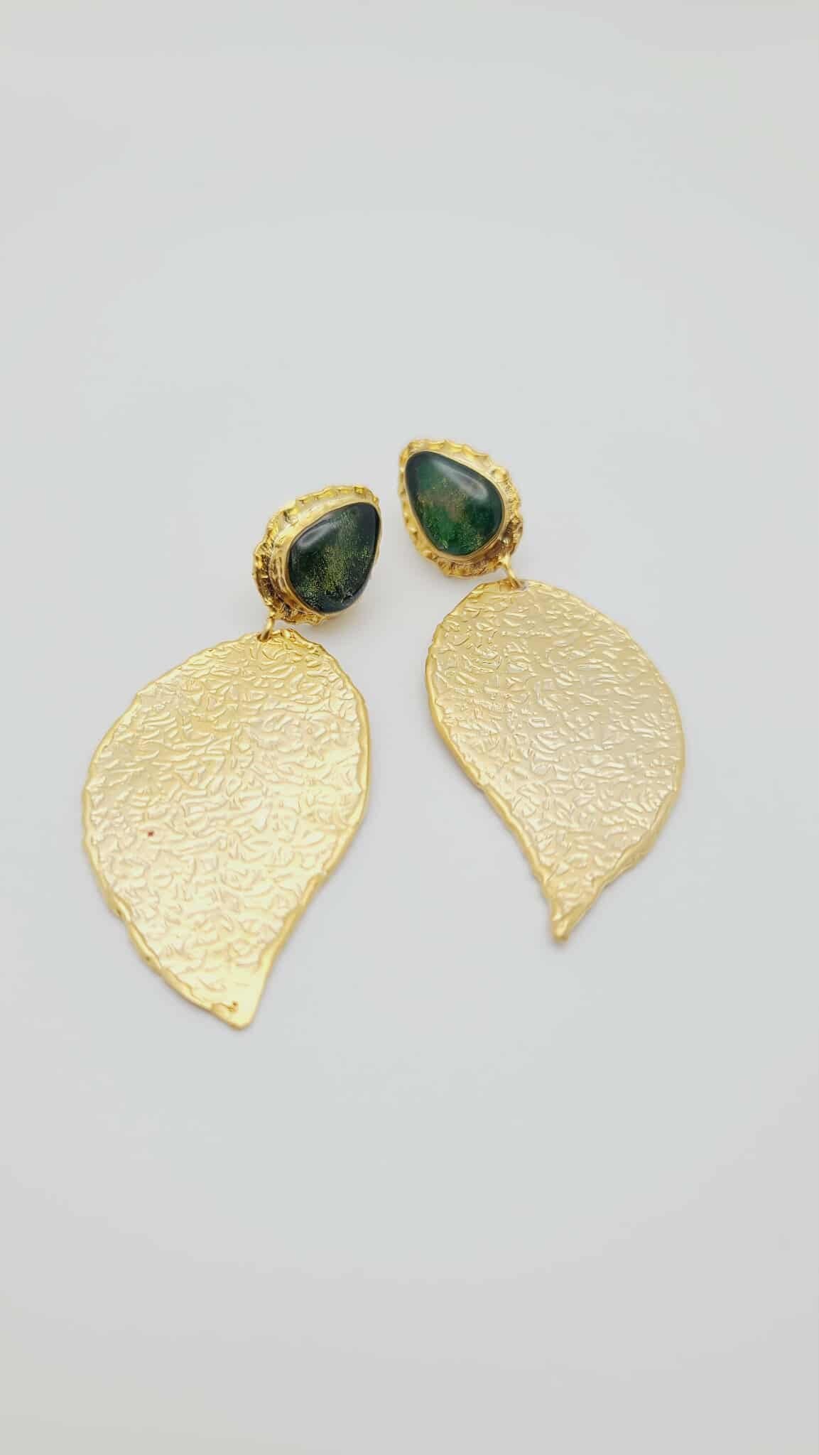 Verdant Flame Statement Earrings (Short 1710)