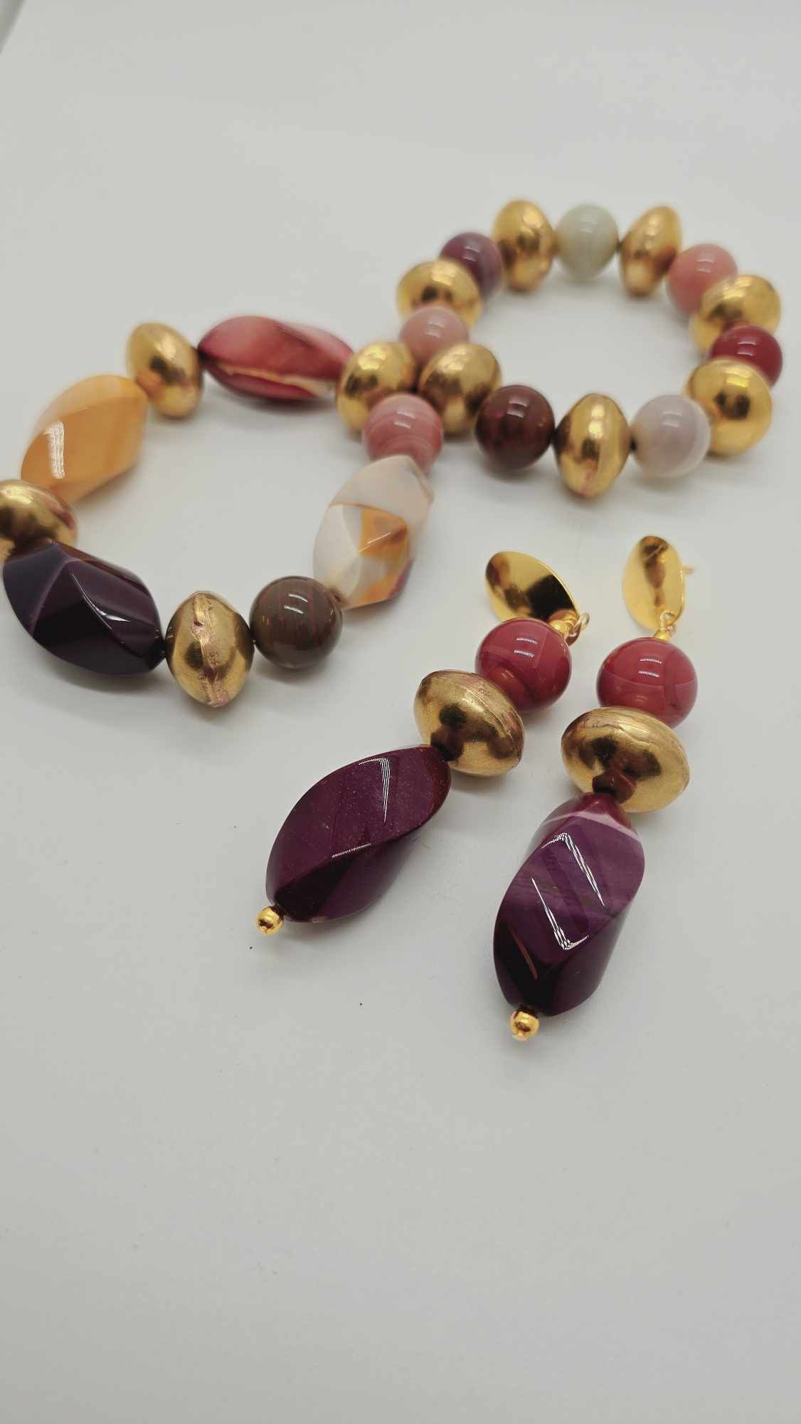 Jasper Bracelet and earrings set (Gold Rush 1312)