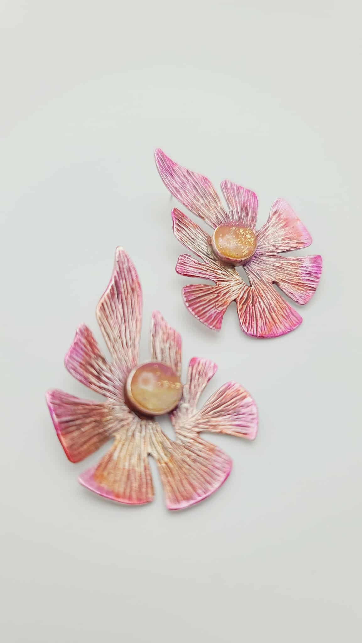 Blush Orchid Bloom Earrings (Short 1716)