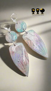 Grey Clay Earrings (Savage Silver 1381)