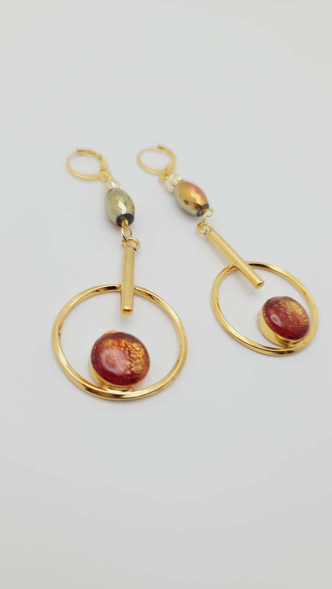 Solar Ember Earrings (Gold Rush 1652)