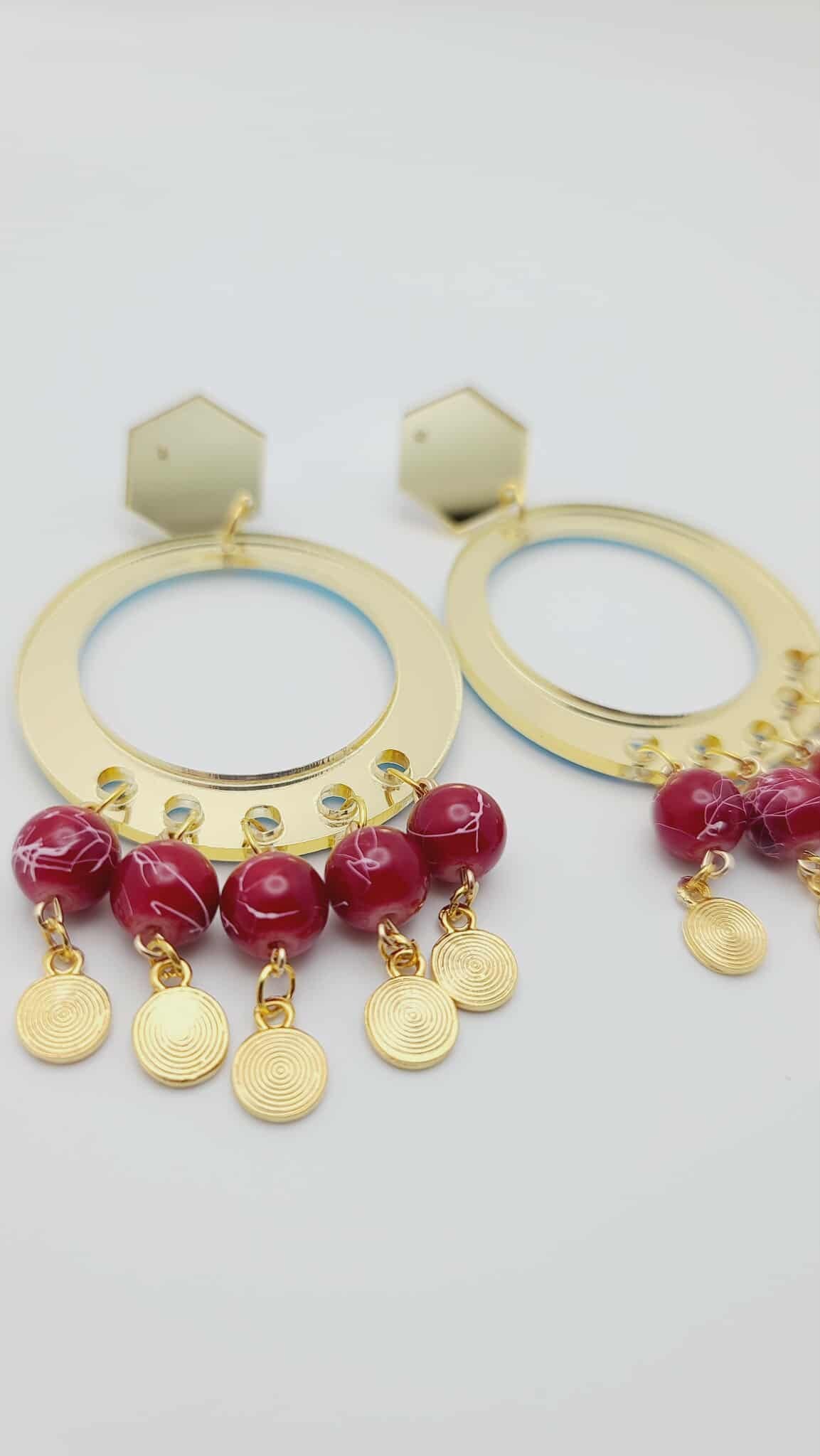 Crimson Sol Earrings (Gold Rush 1653)