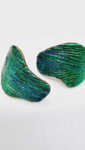 BILLY Teal green clay earrings! (1300 Mosaic)