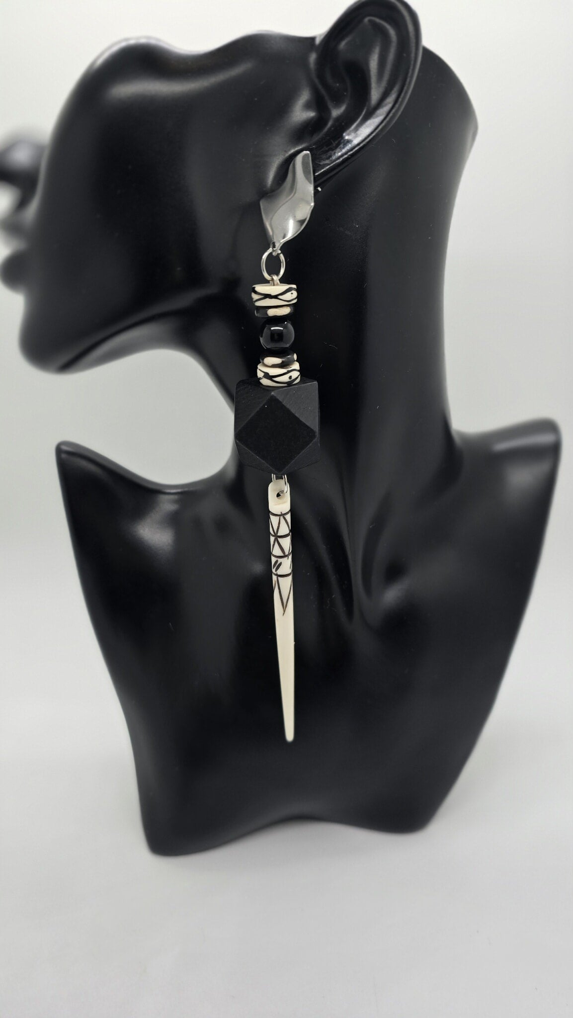 Midnight Obsidian Statement Earrings (BBW 1702)