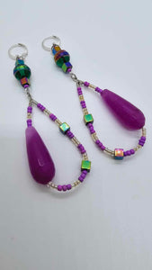 Purple beaded earrings! (1280 Mosaic)
