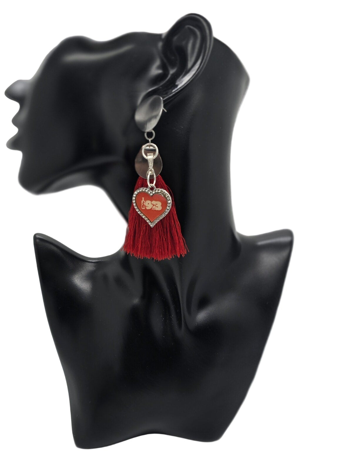 Crimson Heart Legacy Tassel Earrings (Short 1692)