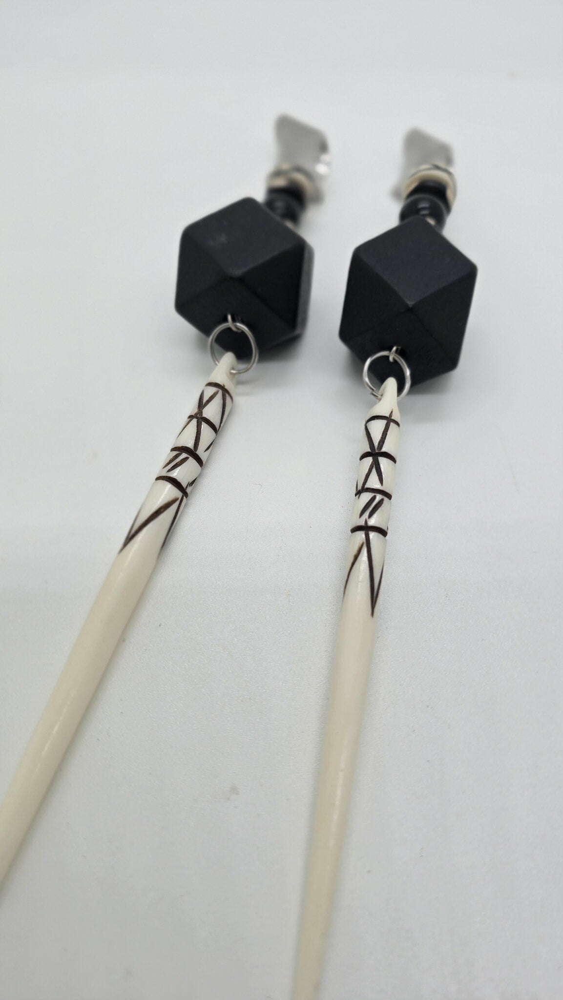 Midnight Obsidian Statement Earrings (BBW 1702)