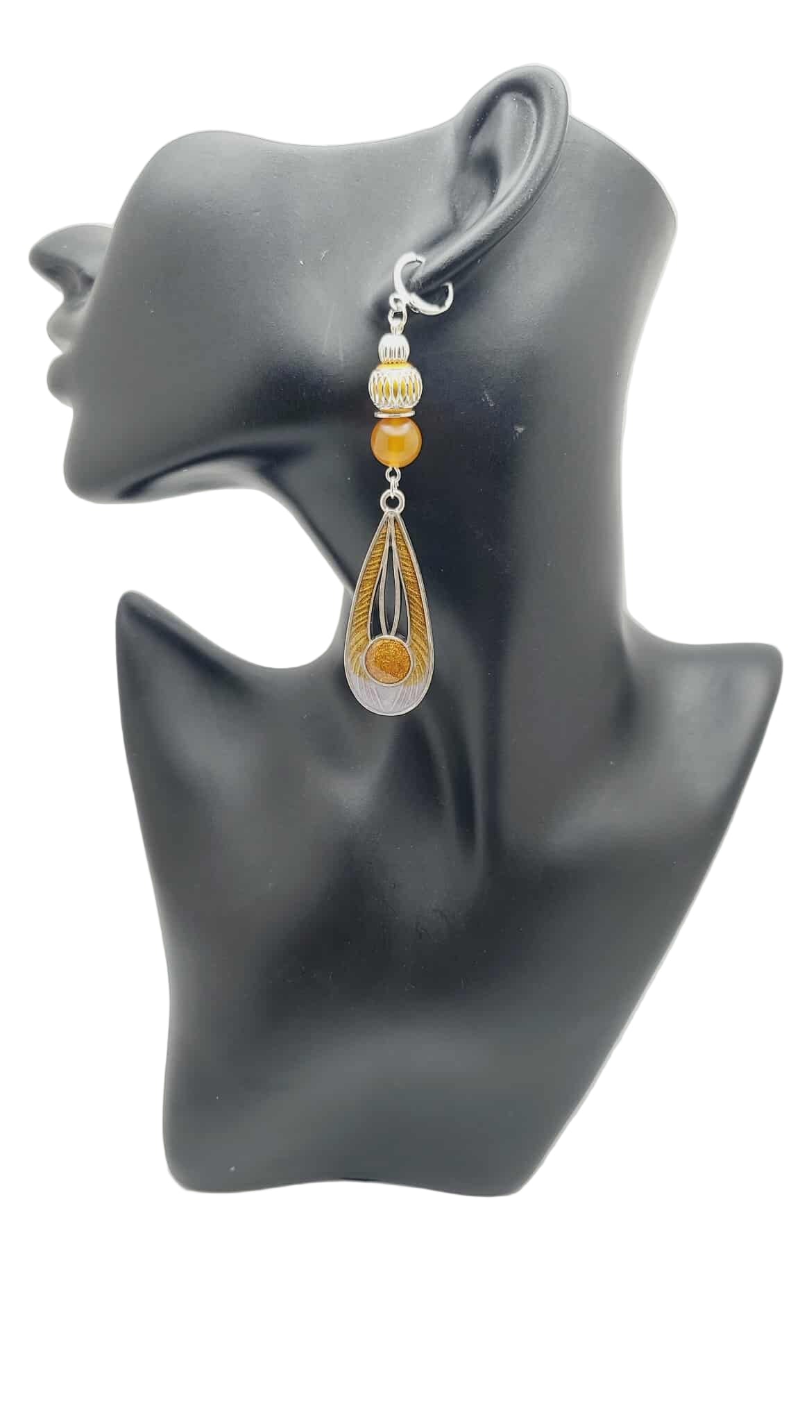 Golden Solstice Earrings (Mosaic 1645)