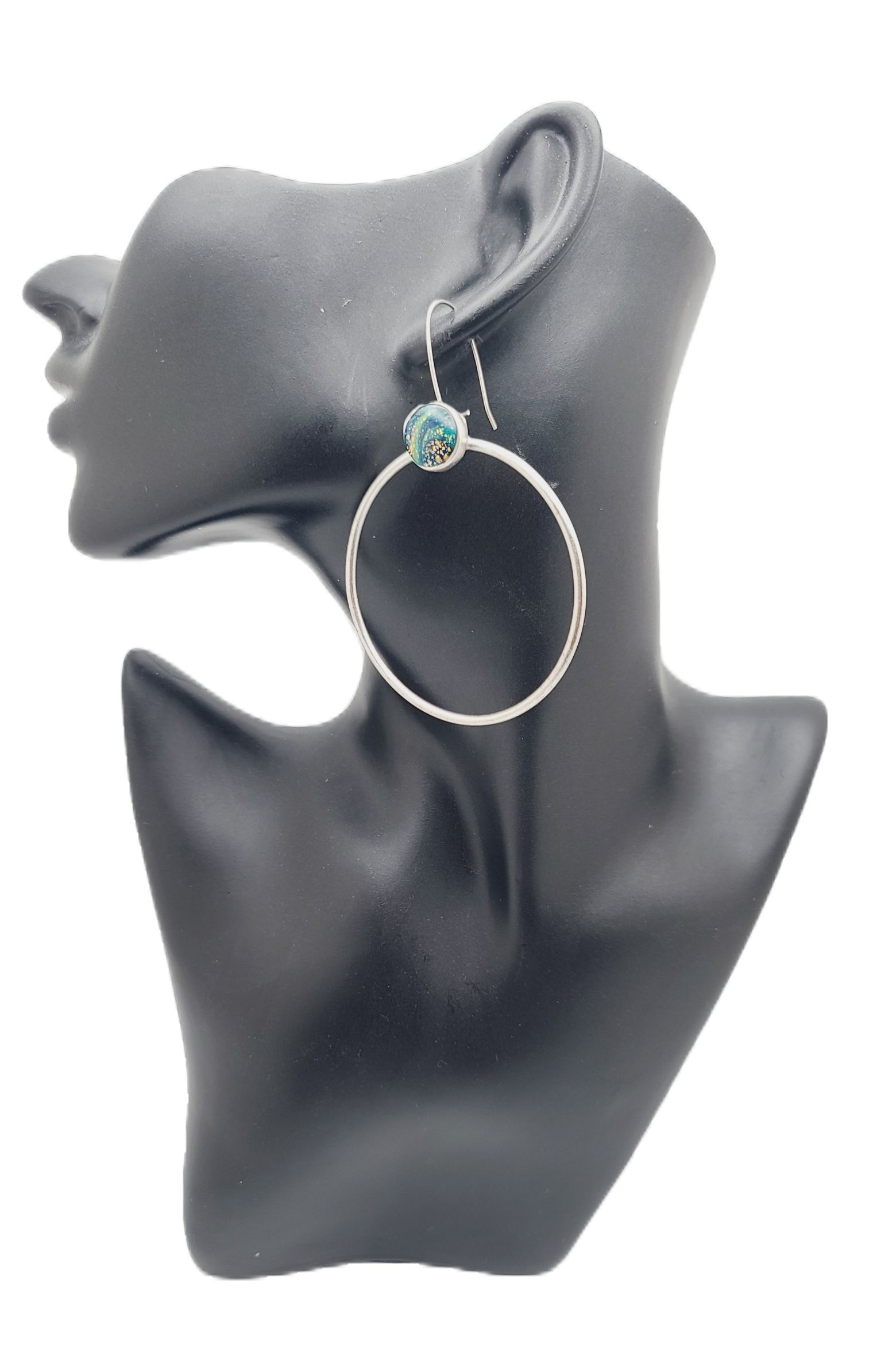 Azure Halo Hoop Earrings (Short 1622)