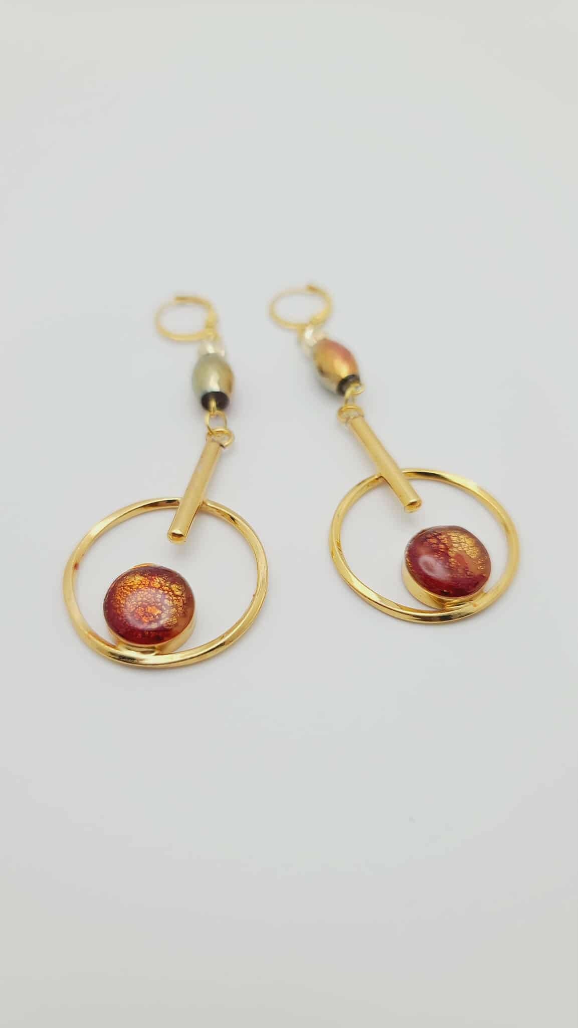 Solar Ember Earrings (Gold Rush 1652)